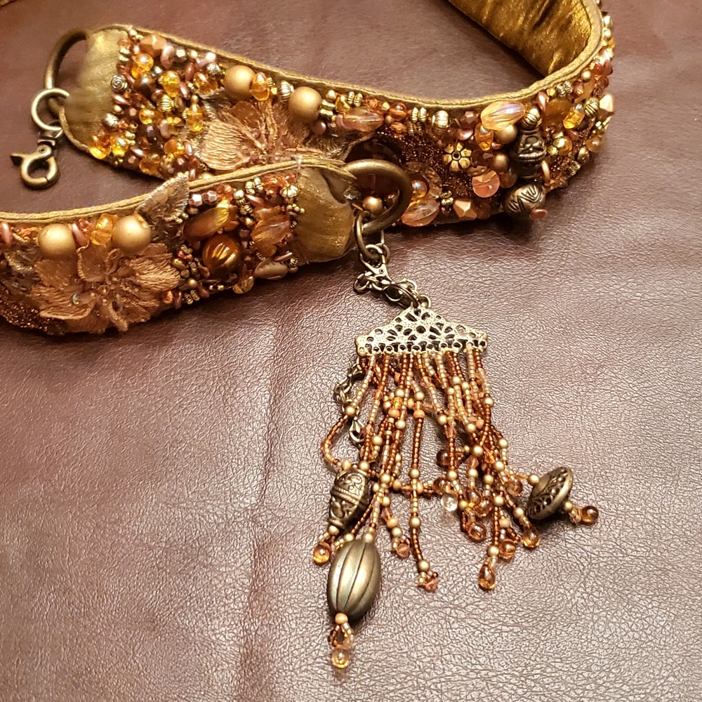 Mary Frances beaded embellished belt